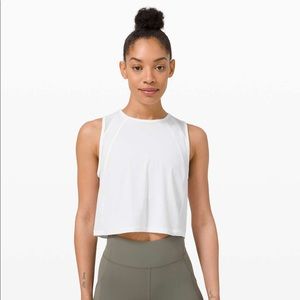 Lululemon sculpt tank cropped 6 white